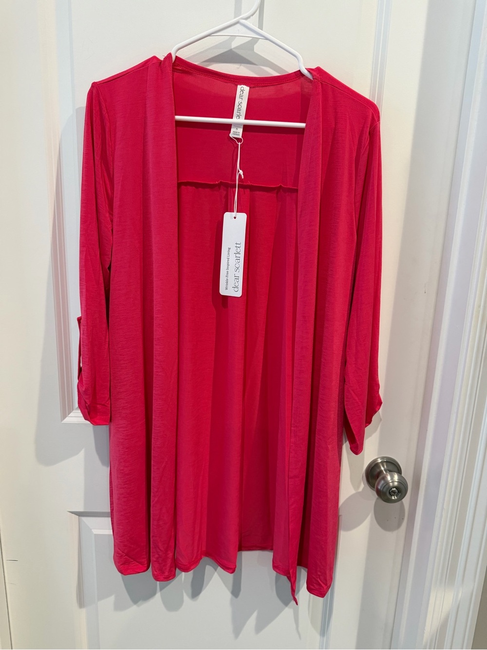 NWT Dear Scarlett Open Front Cardigan in Pink Size Small
